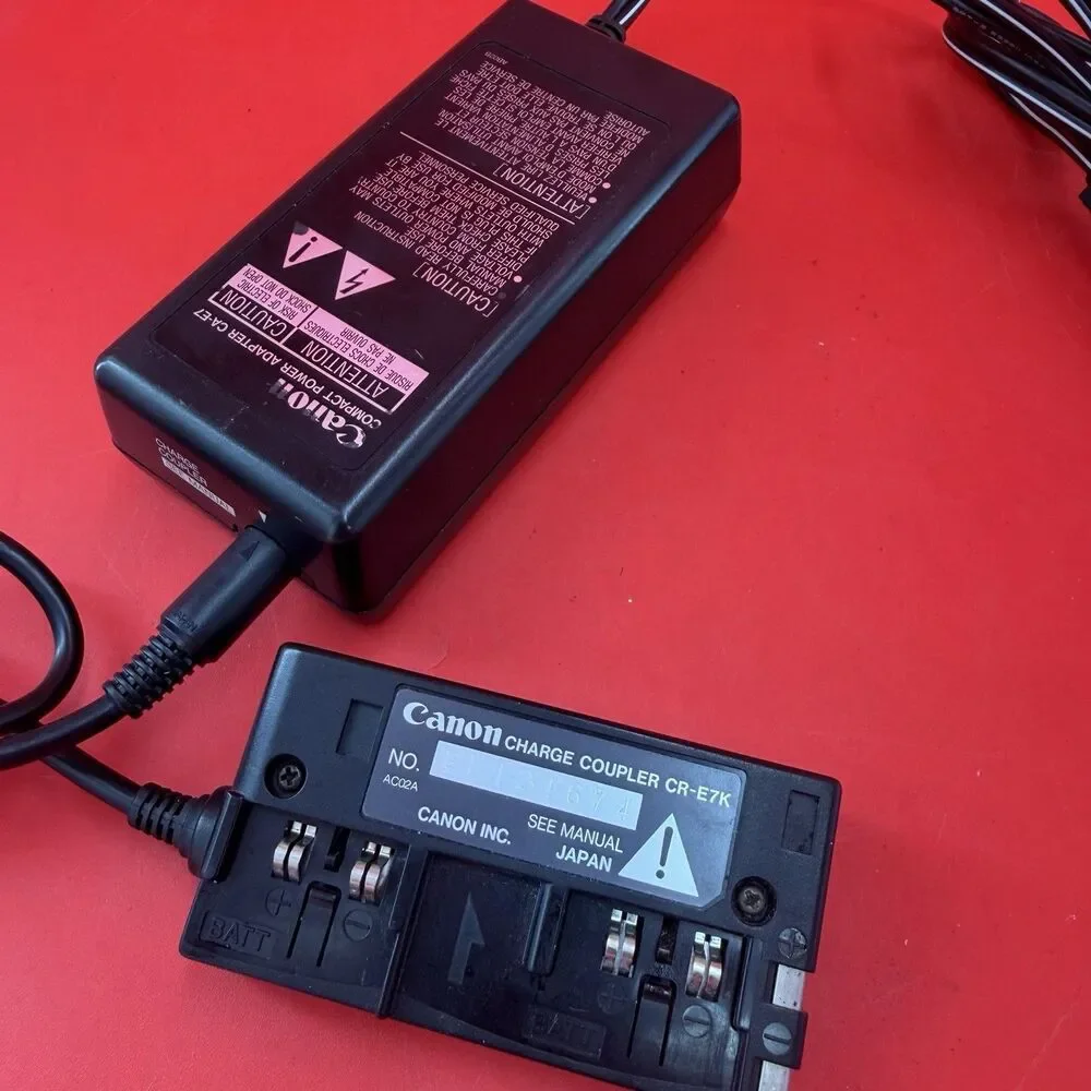 Canon CA-E7 Compact Power Adapter CA-E7A & Charge Coupler CR-E7K TESTED